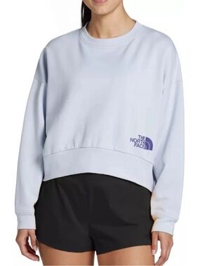 The North Face Oversized Horizon Fleece Crew Sweatshirt Dusty Periwinkle Large